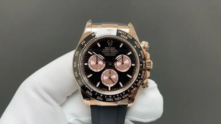 View 1 of Rolex Cosmograph Daytona Everose Cerachrom Black Sundust Oysterflex 126515LN-0002