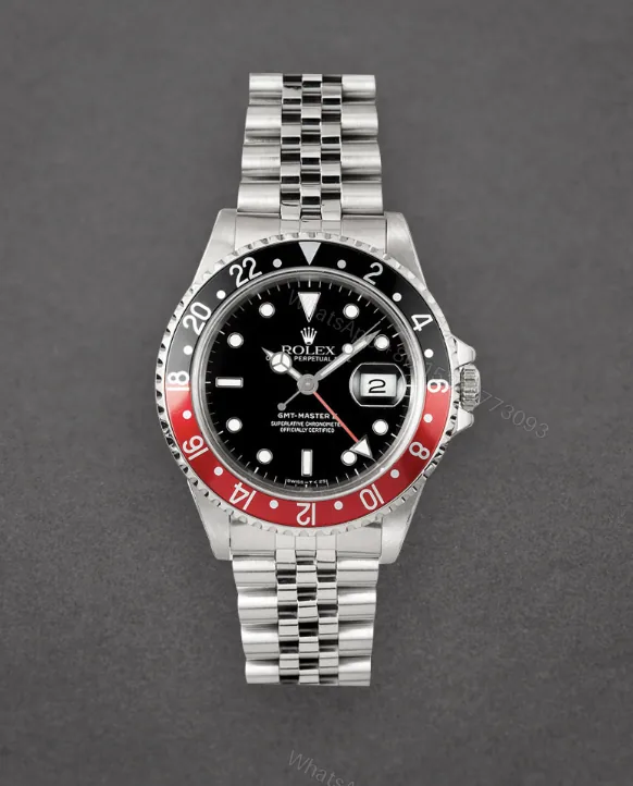 View 1 of Replica Rolex GMT-Master Black Dial 16710 “Pepsi”
