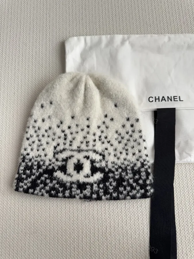 View 1 of Patterned Knit Beanie with Signature Motif, Cozy Warmth, Streetwear Ready