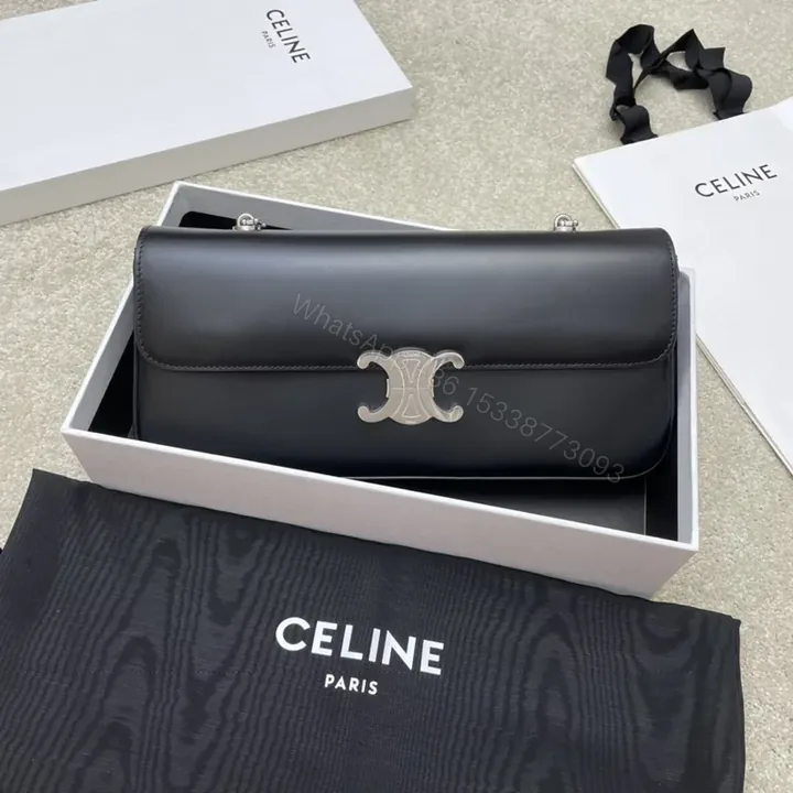 View 1 of Compact Luxe Crossbody Wallet Clutch - CELINE Leather
