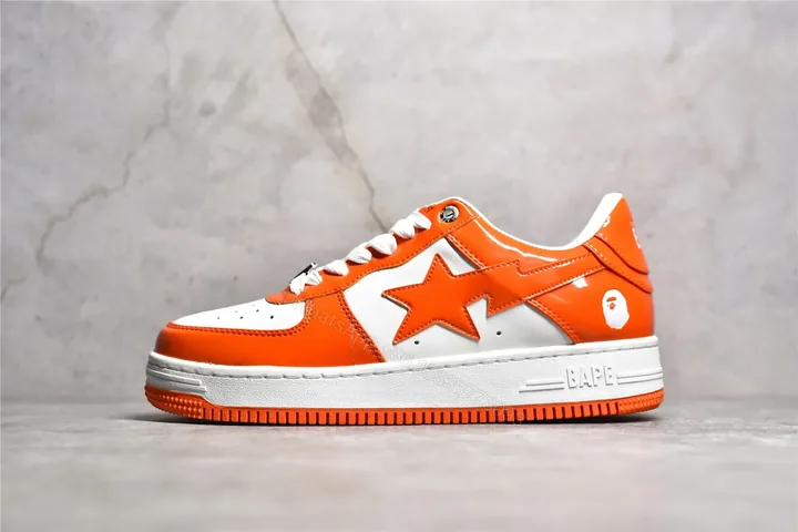 View 1 of A Bathing Ape Bapesta White Orange Reps