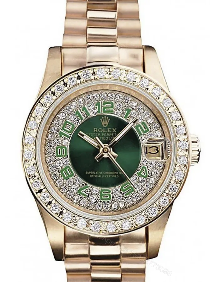 View 1 of Replica Rolex Datejust Green Dial RL39 28 mm