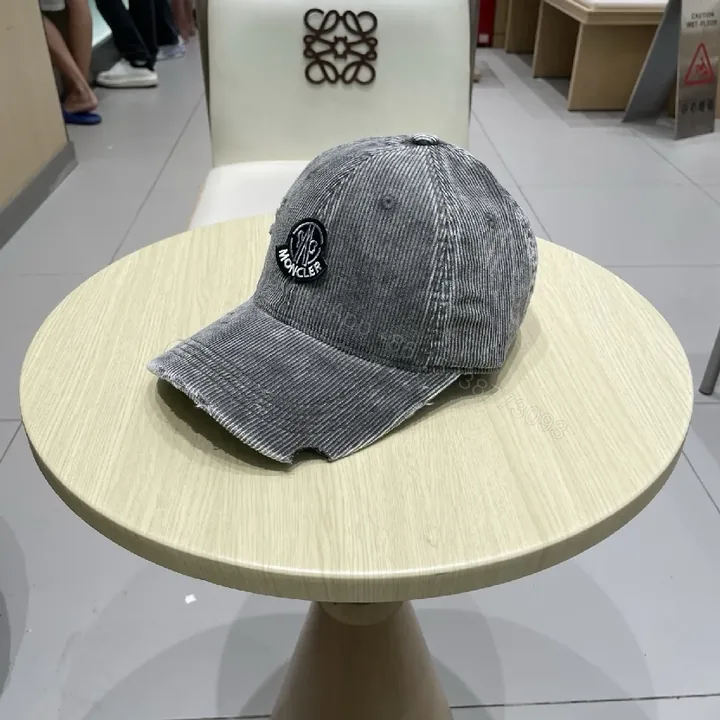 View 1 of Denim-Texture Cap with Monogram Emblem – Street-Ready Comfort