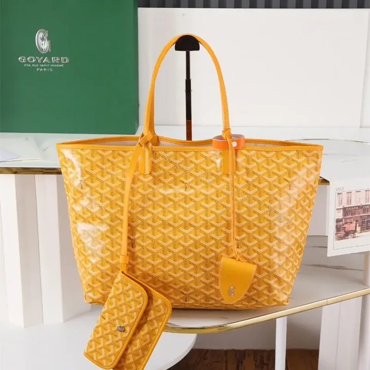 View 1 of 高仿Goyard*STLOUIP7滿印Tote手提袋黃色免檢版小號