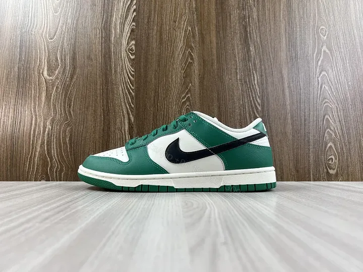 View 1 of Green-White Nike-Inspired Low-Top Sneaker: All-Day Comfort
