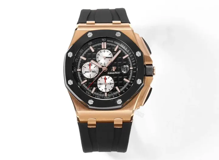 View 1 of JF Factory Audemars Piguet Royal Oak Offshore Rose Gold Black Ceramic Chronograph Watch