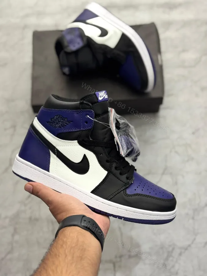 View 1 of FIRST COPY Jordan Retro 1 Court Purple 2.0 For Men