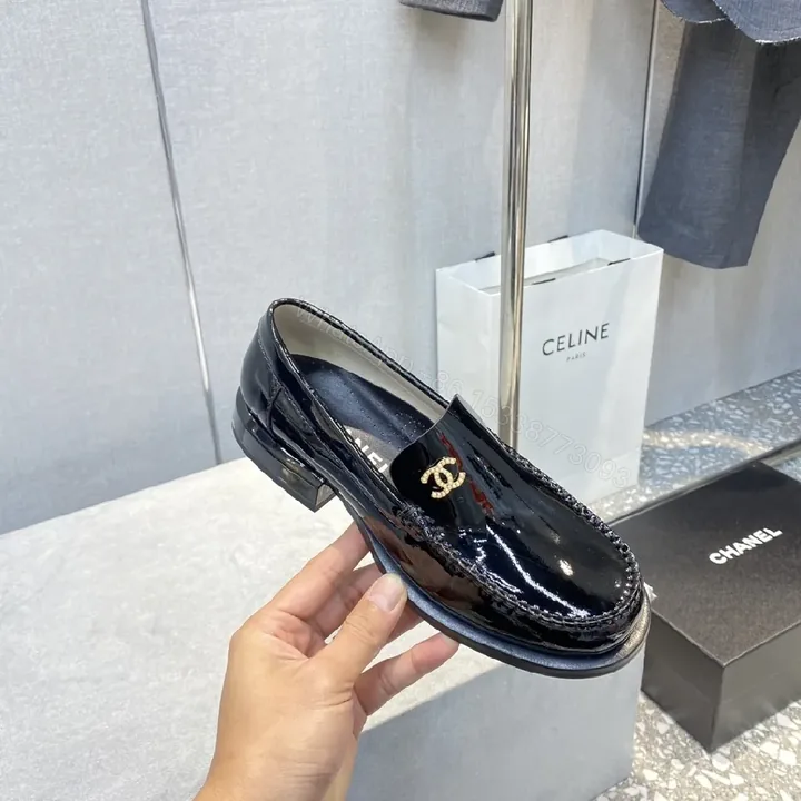 View 1 of Patent Leather Loafer: Chic Shine, Couture Hardware, Slip-On Slim Sole