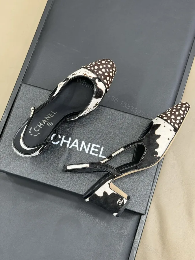 View 1 of Statement-animal Leathery Sandals: Textured Chanel-Style, Comfort