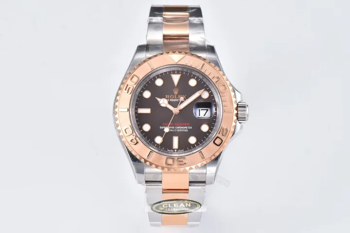 View 1 of Replica Rolex Yacht-Master 40 Brown Dial Rose Gold & Steel