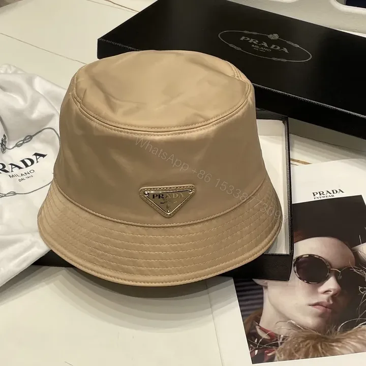 View 1 of Sand-Beige Prada Nylon Bucket Hat: Everyday Luxury