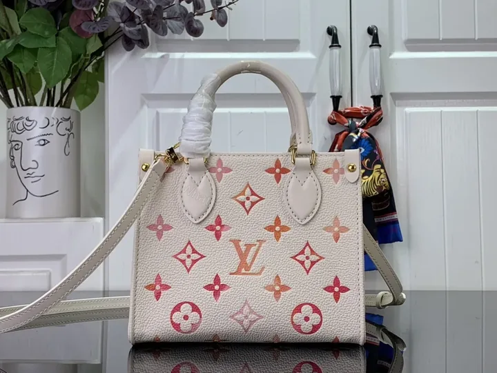 View 1 of Pastel Monogram Mini Bag â€” Modern City-Chic, 2-in-1 Carry