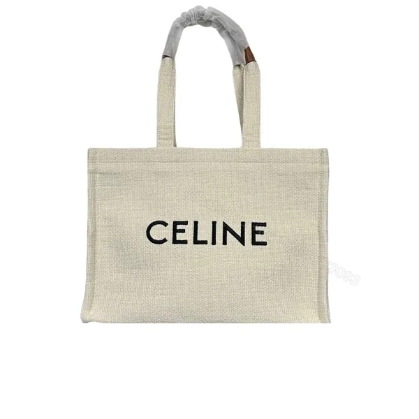 View 1 of CELINE LARGE CABAS THAIS IN TEXTILE WITH JACQUARD IN WHITE 41CM