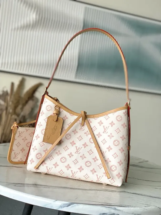 View 1 of Soft Pink Monogram Hobo Bag: Everyday Luxe Delight