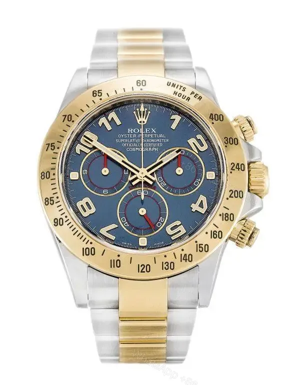 View 1 of Rolex Daytona Two tone Blue Dial Replica