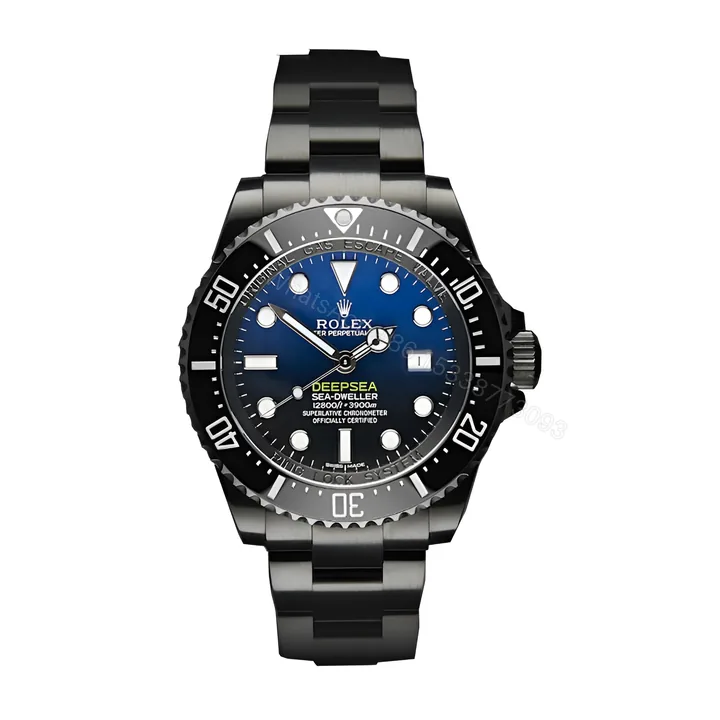 View 1 of Rolex Deepsea Sea-Dweller Black PVD 116660 D-Blue Oyster Replica