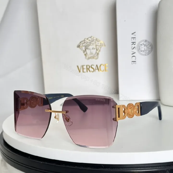 View 1 of Rose-Gold Accented Oversized Sunnies - Statement Luxury Shades