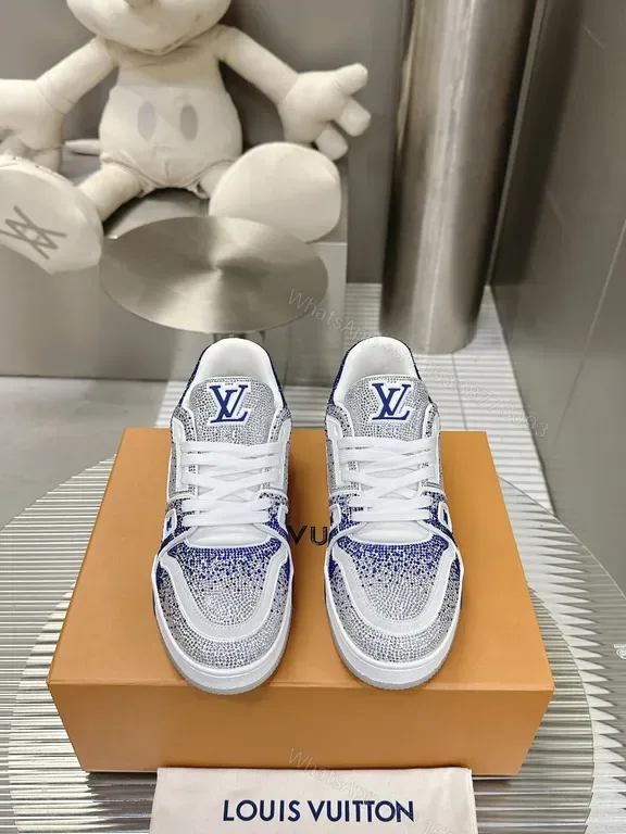 View 1 of Patterned LV High-Top Sneaker: Modern Luxe Comfort