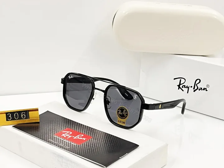 View 1 of Ray-Ban Flat-Top Sunglasses Black-Grey