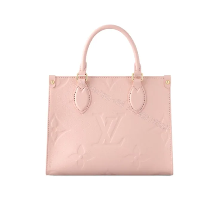 View 1 of Louis Vuitton Onthego PM Monogram Empreinte Pink Opale 25Cm M47135