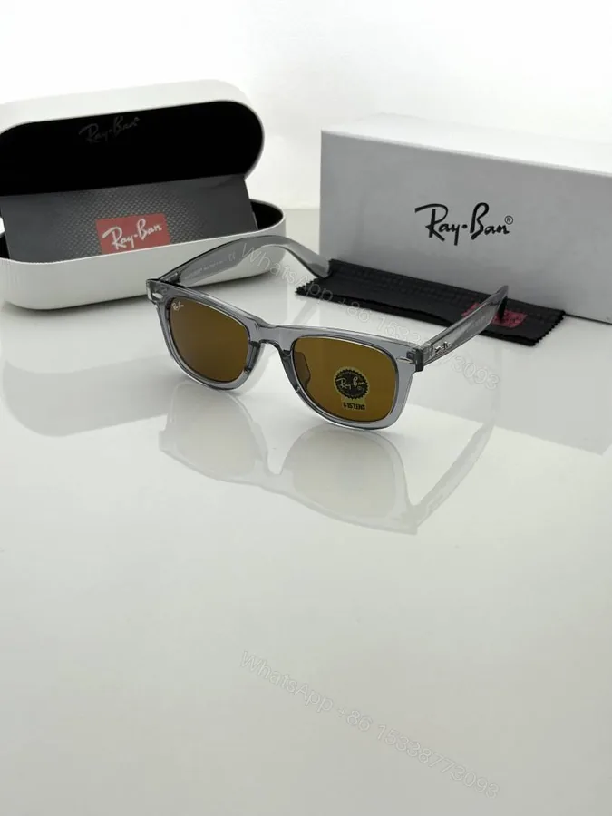 View 1 of First Copy Ray-Ban 2140 Grey Brown Sunglasses UV Protected Premium Quality