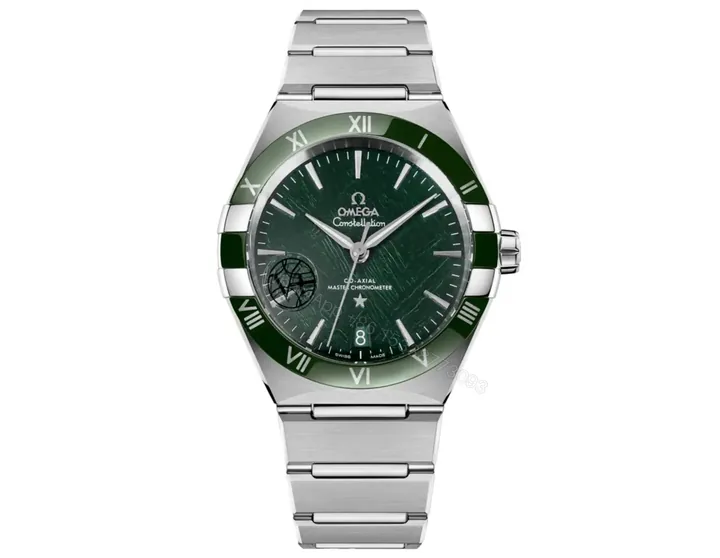 View 1 of Omega Constellation Super Clone Green Dial Steel Bracelet Premium 41MM OMEGA-CONST-GRN41-SS