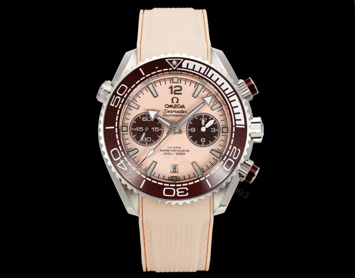 View 1 of Omega Seamaster Planet Ocean 600M Co-Axial 45.5 Master Chronometer Chronograph Stainless Steel Beige Rubber 215.32.46.51.09.001