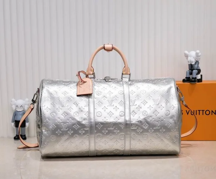 View 1 of LOUIS VUITTON KEEPALL BANDOULIERE 50 SILVER