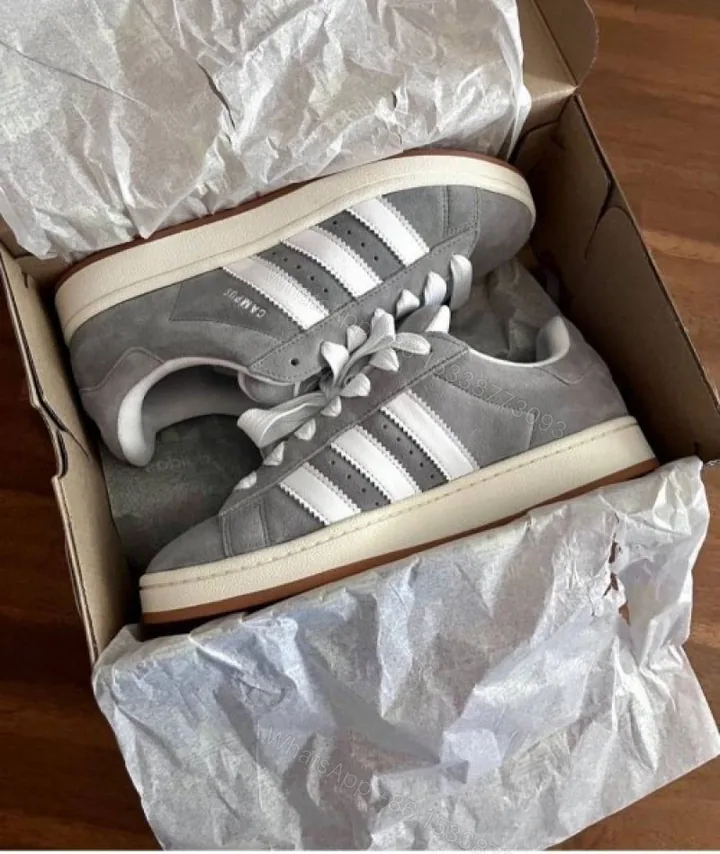 View 1 of First Copy Adidas Gazelle Grey White Men’s Sneakers Premium Quality First Copy Shoes