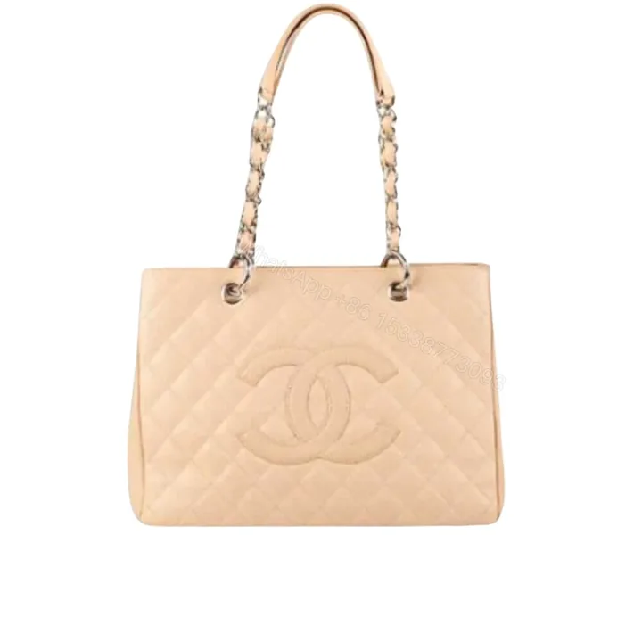 View 1 of Chanel Grand Shopping Bag Caviar Beige 34Cm