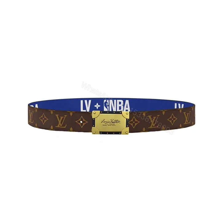 View 1 of LOUIS VUITTON X NBA 3 STEPS 40MM REVERSIBLE MONOGRAM CANVAS BELT – B101