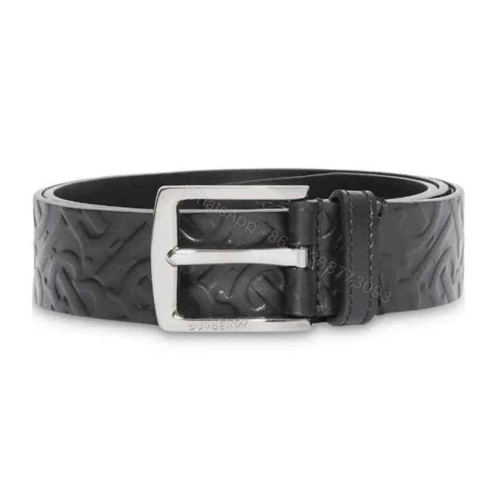 View 1 of BURBERRY MONOGRAM LEATHER BELT – B22