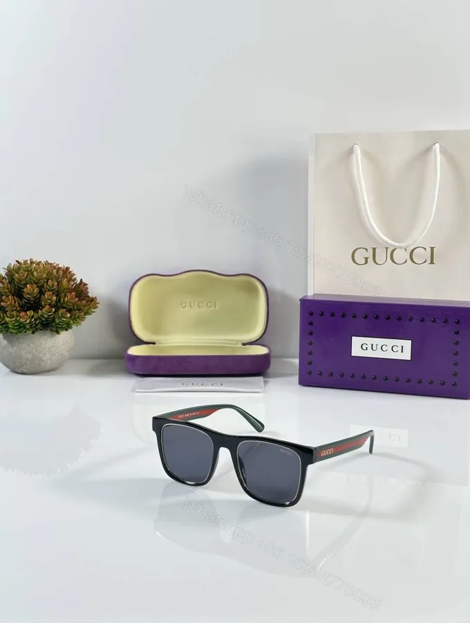 View 1 of First Copy Gucci 2051 Shine Black Sunglasses