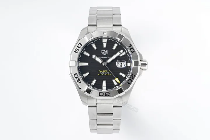 View 1 of Tag Heuer Super Series Watch – Black Dial, Stainless Steel, Casual and Formal Style, 100m Waterproof