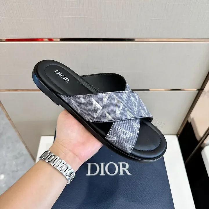 View 1 of Geometric Dior Slide: Modern Luxury Comfort Footwear