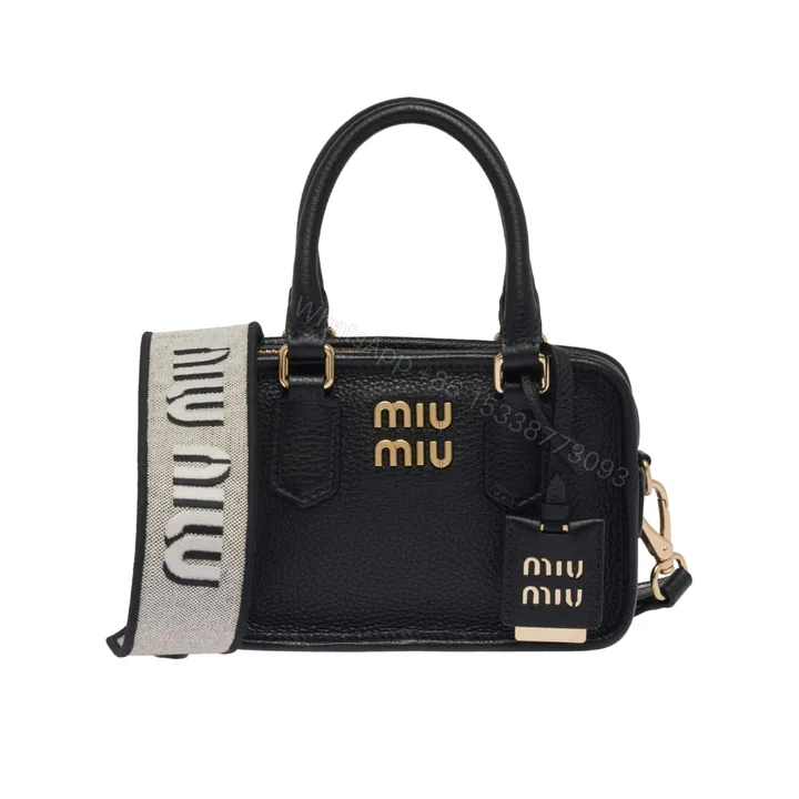 View 1 of MIUMIU SHOULDER STRAP ARCADI BAG BLACK 24CM