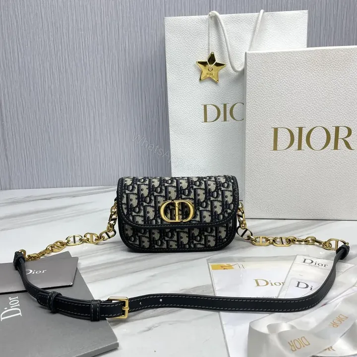 View 1 of Chic Dior Monogram Crossbody with Gold Hardware