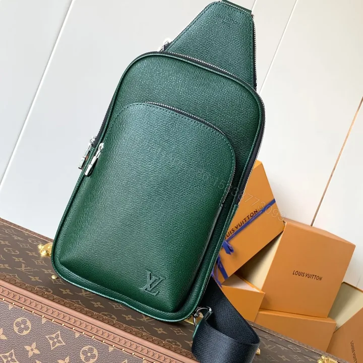 View 1 of LV AVENUE SLINGBAG 31 IN DARK GREEN TAIGA LEATHER