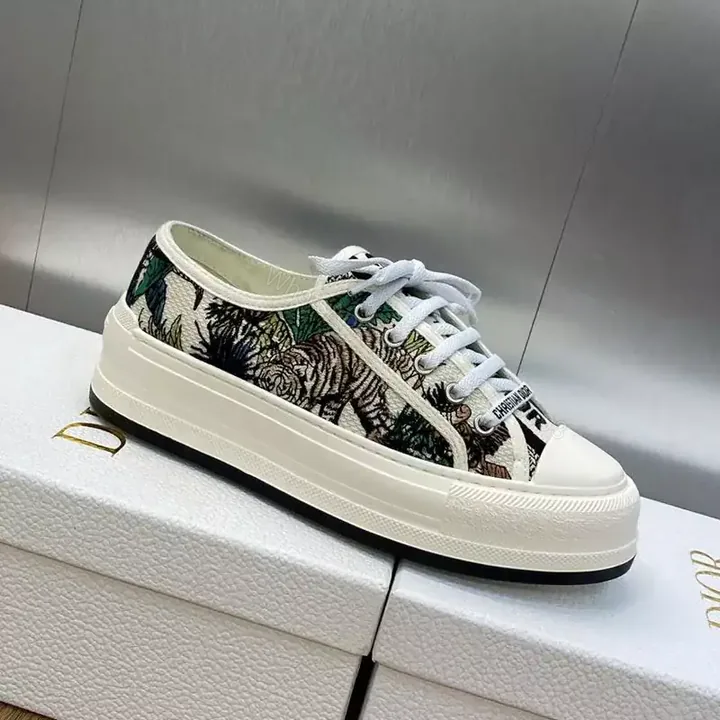 View 1 of WALK’N’DIOR PLATFORM SNEAKERS UNISEX ETOILE DE VOYAGE EMBROIDERED MULTICOLOR – CD168