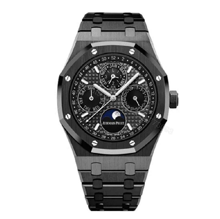View 1 of Audemars Piguet Royal Oak Perpetual Calendar Full Black Replica