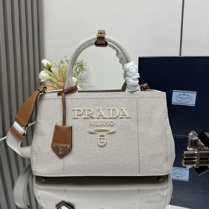 View 1 of Structured Canvas Satchel: Luxe Leather Accents, Everyday Carry
