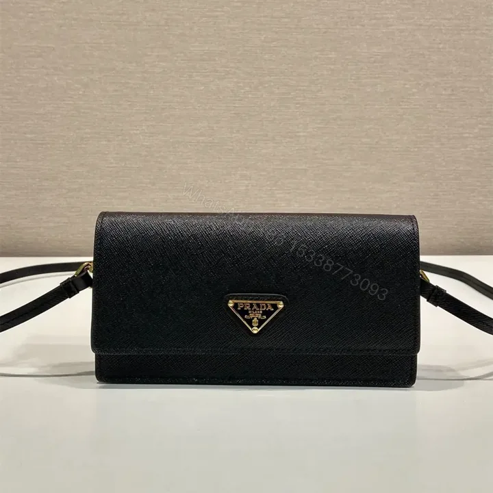 View 1 of 高仿Prada*Saffano系列1NF059斜挎包黑色Mini免檢版