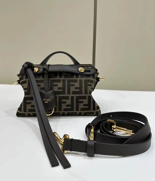 View 1 of Gold-Hardware Fendi-Inspired Monogram Crossbody Bag
