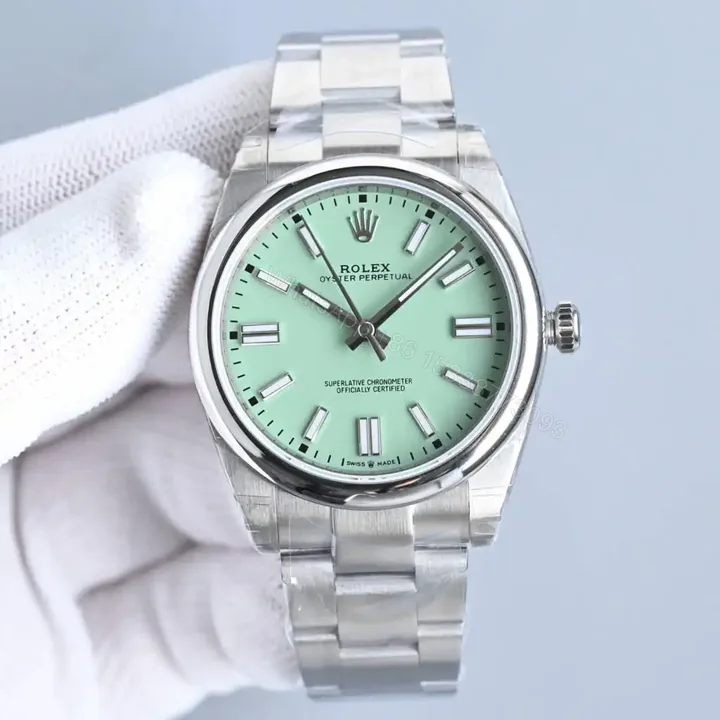 View 1 of Rolex Oyster Perpetual 41 Stainless Steel Pistachio 134300-0006