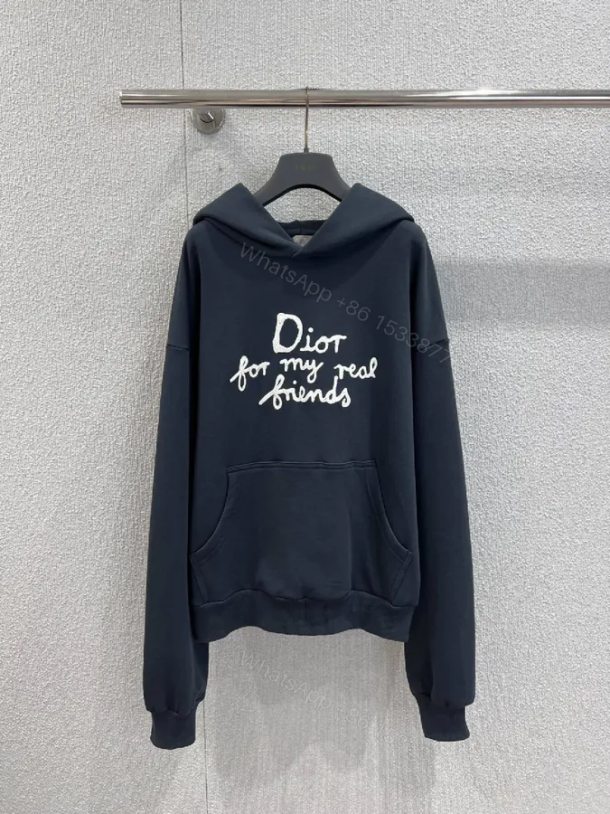 View 1 of Navy Hoodie: Graphic Contrast, Cozy Fit, Streetwear Chic