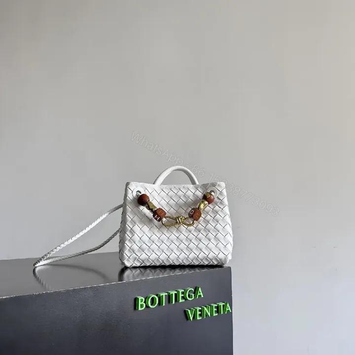View 1 of Textured White Bottega-Inspired Mini Bag: Elevates Everyday Luxury