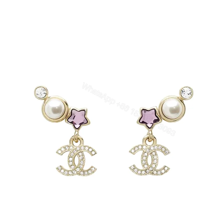 View 1 of CHANEL EARRINGS METAL GLASS PEARLS AND DIAMANTES IN GOLD ABF187 B19939 NAFQE