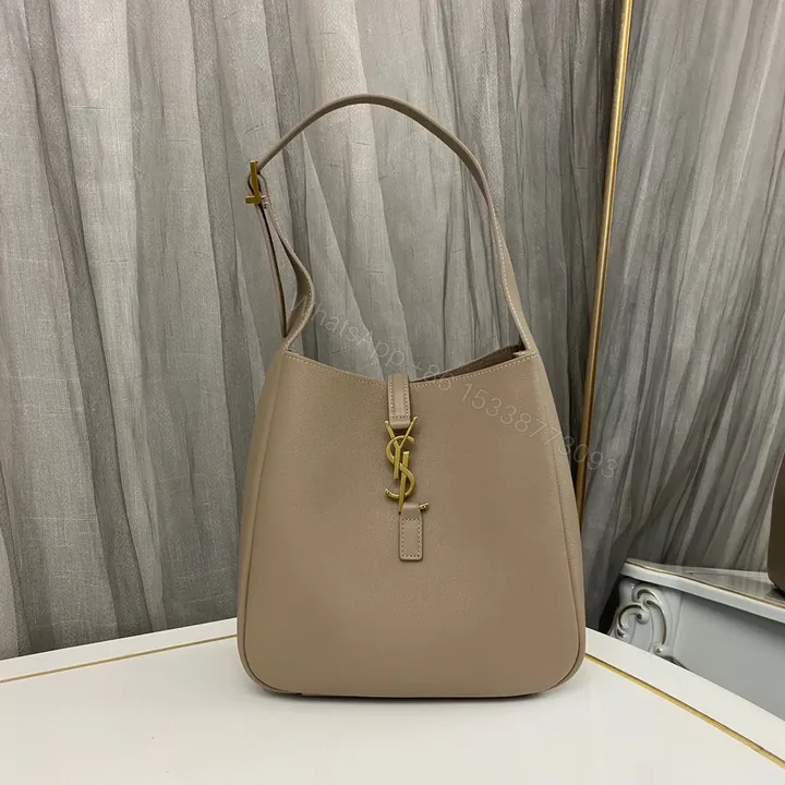 View 1 of Saint Laurent Le 5 à 7 Supple Hobo Bag Beige Colour