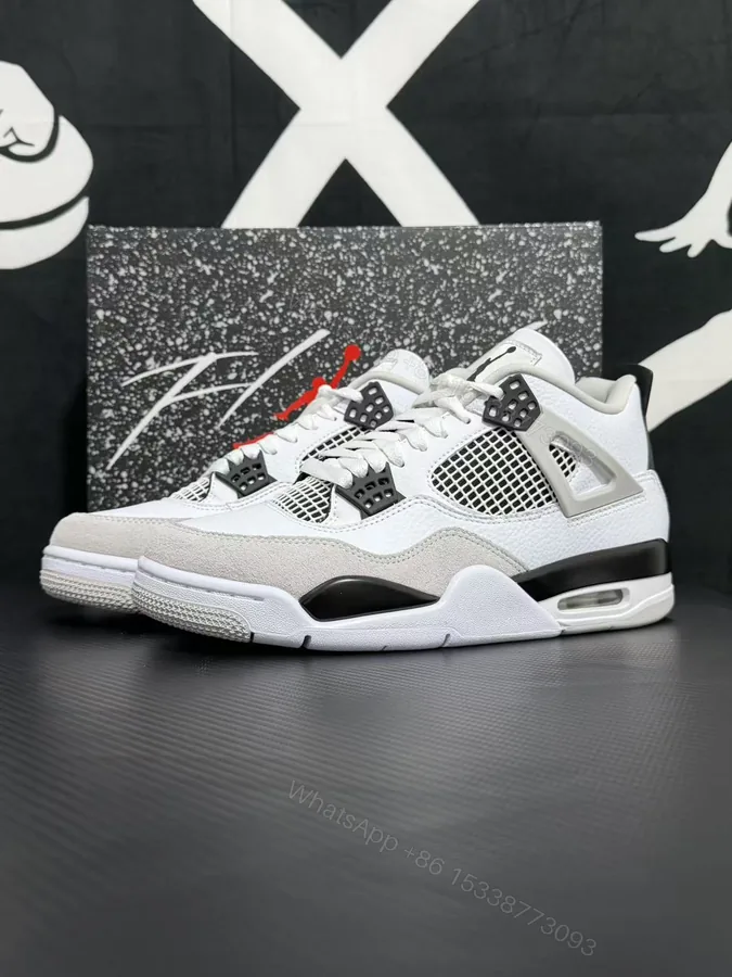 View 1 of Air Jordan 4 Military Black (Cost-Effective Version)