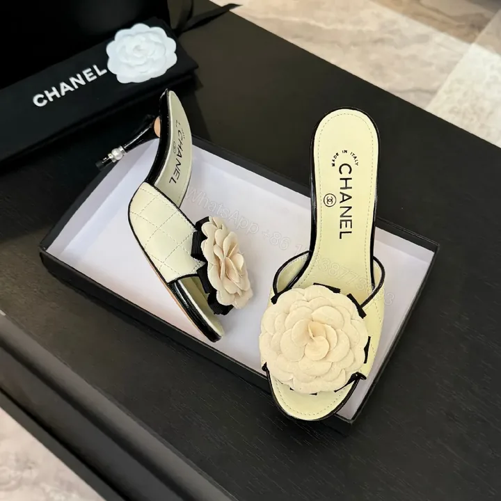View 1 of Floral-Embellished Slide: Luxe Comfort, Couture Style